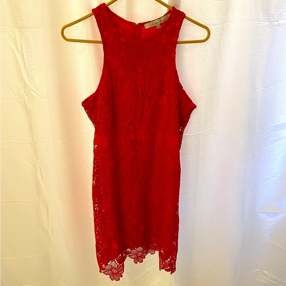 🗽Lovers + Friends || Lace Overlay Cocktail Dress
